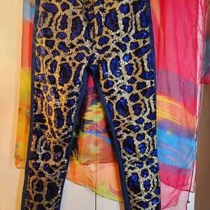 VENUS Denim and Sequin Leggings